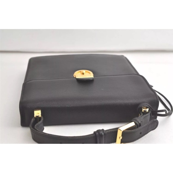 Authentic Salvatore Ferragamo 2Way Shoulder Hand Bag Leather Black - Picture 5 of 16